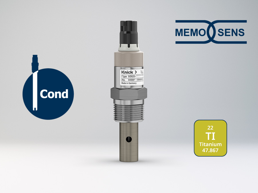 Sturdy 2-Electrodes Conductivity Sensor SE625 with Coaxial Electrodes made of Titanium